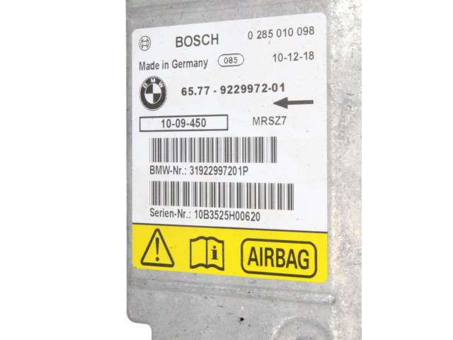 Блок подушек безопасности 9229972, 0285010098 BMW Z4 E89
