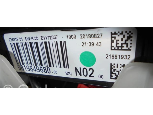 Блок управления 9819849680   Citroen C-Elysée