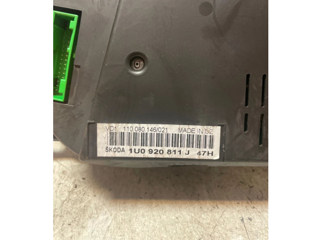 Панель приборов 1U0920811J, 110080146   Skoda Octavia Mk1 (1U)       