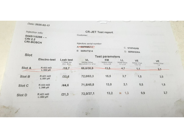 Форсунка 0445110298, 57HP45AB Volvo V70