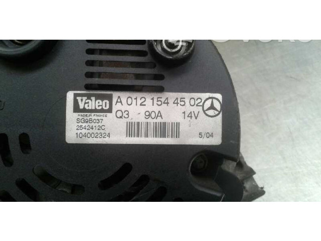 Генератор A0121544502, 90A Mercedes-Benz A W168