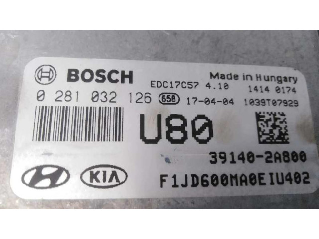 Блок управления двигателя 0281032126, 391402A800   KIA Ceed