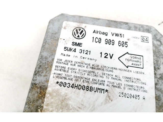 Блок подушек безопасности 1C0909605, 5WK43121 Skoda Octavia Mk1 (1U)