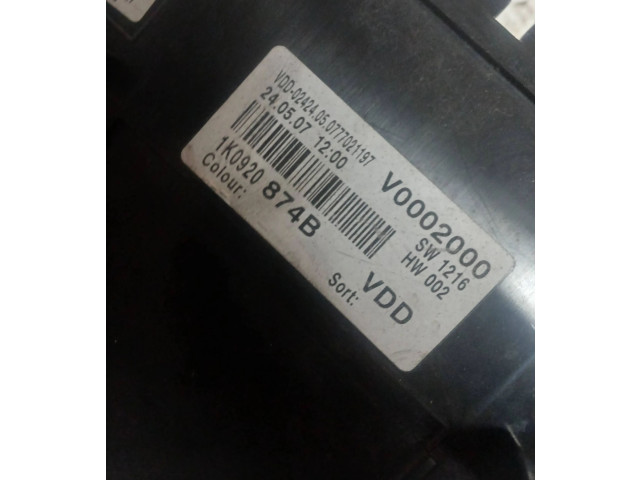 Панель приборов 1K0920874B, V0002000 Volkswagen Jetta V