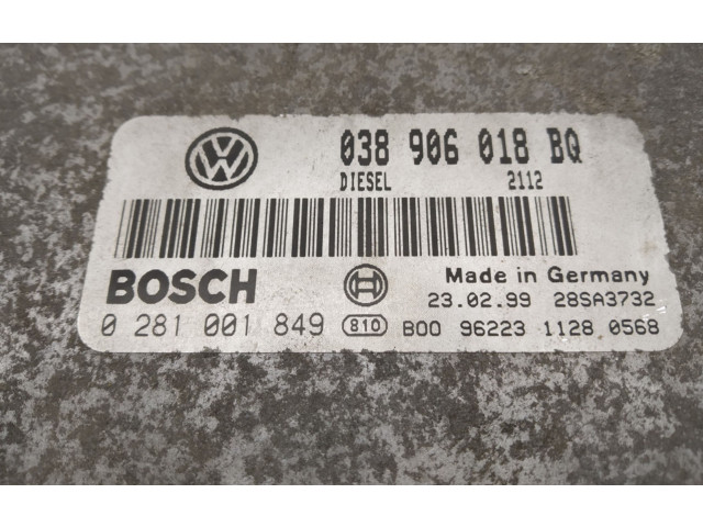 Блок управления двигателя 038906018BQ, 0281001849 Skoda Octavia Mk1 (1U)