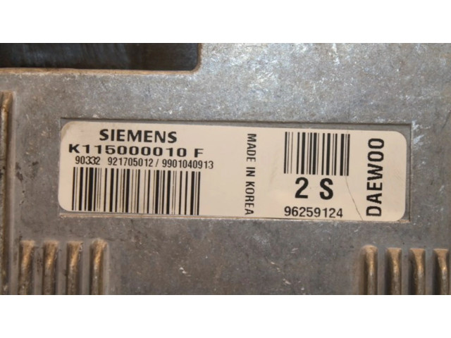 Vstřikovací lišta K115000010F, 90332921705012 Daewoo Matiz F8CV