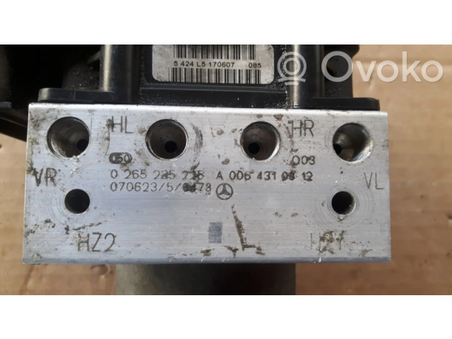 Блок АБС 0265235225A, 0064310812 Mercedes-Benz A W169 2004-2012 года