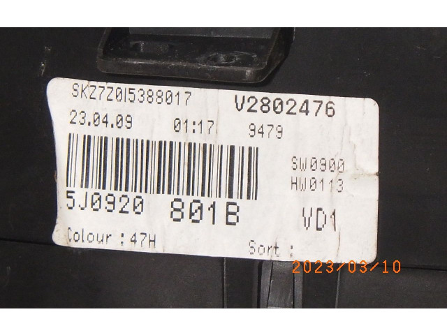 Панель приборов 5J0920801B Skoda Fabia Mk2 (5J)