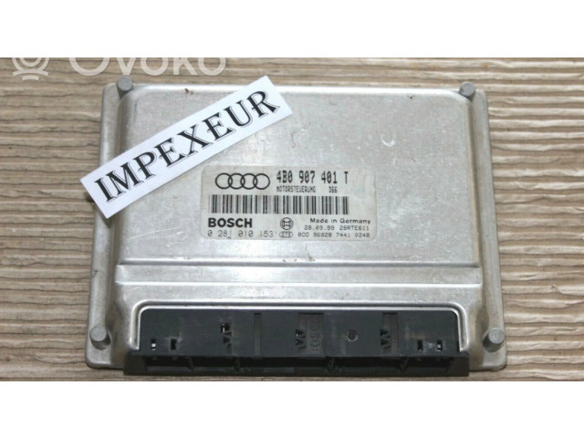 Блок управления двигателя 4B0907401T, 0281010153 Audi A6 S6 C5 4B