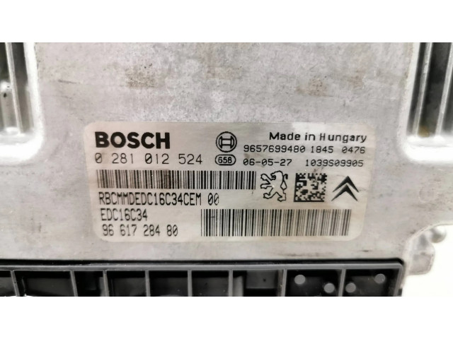 Блок управления двигателя 9661728480, 0281012524   Citroen C3 Pluriel