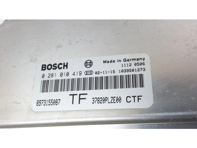 Řídící jednotka 0281010419, 8973155087 Honda Civic 2003