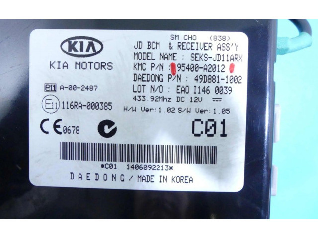 Блок комфорта 95400-A2012, IMPRK1309334   KIA Ceed   