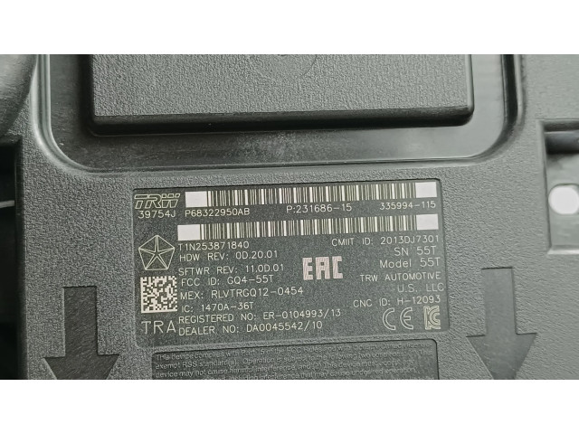 Блок подушек безопасности P68322950AB, 68322950AB Jeep Cherokee