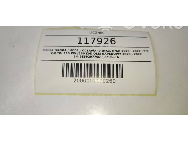 Панель приборов 5E3920770D Skoda Octavia Mk4