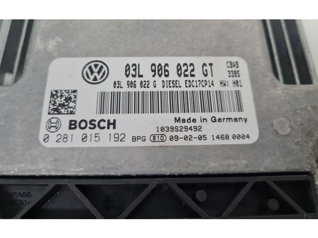 Řídící jednotka 03L906022GT, 0281015192 Volkswagen Tiguan 2009