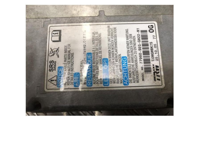 Блок подушек безопасности 77960SEGG82, 77960SEGG82 Honda Accord