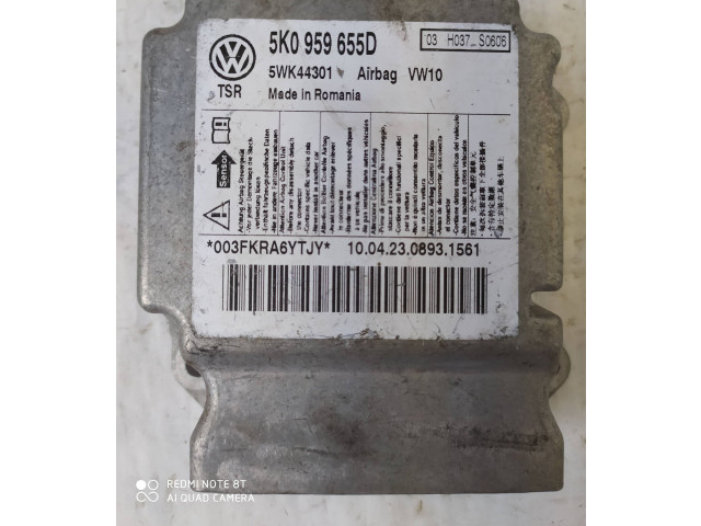Блок подушек безопасности 5K0959655D, 5WK44301 Volkswagen Golf VI