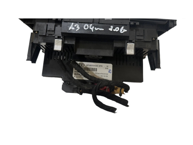 Блок управления климат-контролем 8P0820043E, 412206018012   Audi A3 S3 8P
