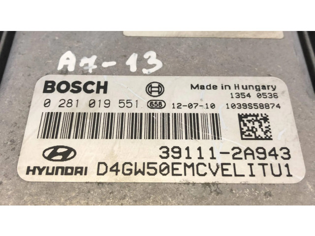 Řídící jednotka 391112A943, 0281019551 Hyundai i30 2012