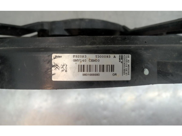 Вентилятор радиатора     9801666680, FS2083    Peugeot 2008 I 