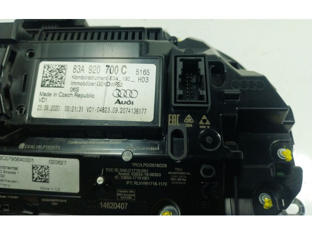 Панель приборов 83A920700C, 83A920700   Audi Q3 F3       