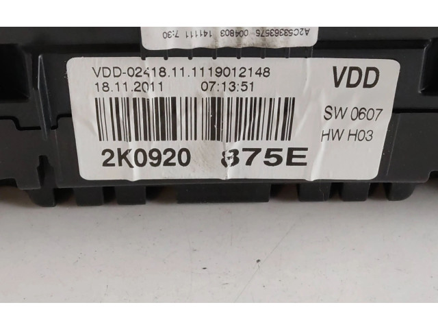 Přístrojová deska Volkswagen Caddy 2012 2K0920875E