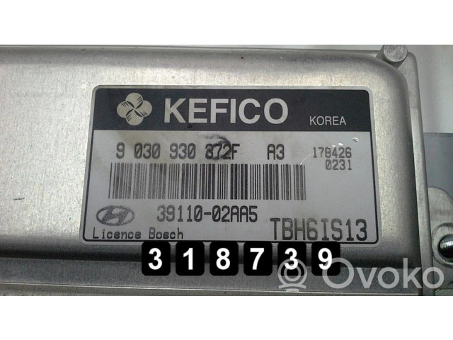 Блок управления двигателя 39110-02AA5 Hyundai Getz