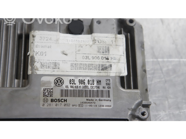 Řídící jednotka 03L906018HM, 0281017092 Seat Alhambra (Mk2) 2012