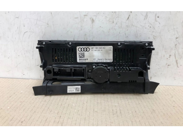 Блок управления климат-контролем 8T1820043AC, 8T1820043AC Audi Q5 SQ5