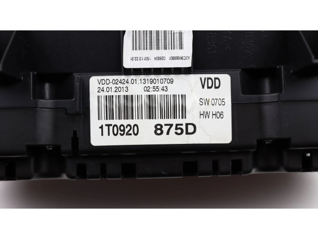 Панель приборов 1T0920875D   Volkswagen Touran II       
