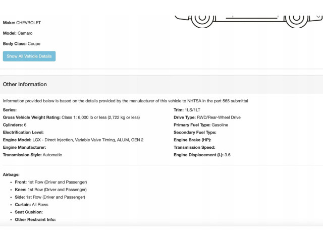 Блок подушек безопасности 13518660   Chevrolet Camaro