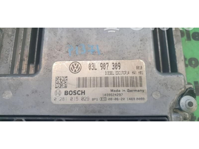 Блок управления двигателем Блок управления 0281015029, 03L907309   Volkswagen PASSAT B6