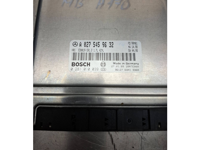 Řídící jednotka A0275459632, 0281010039 Mercedes-Benz A W168 1999