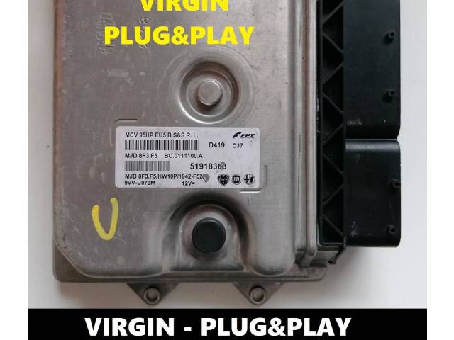Блок управления двигателя 51918363, MJD8F3F5   Fiat Qubo