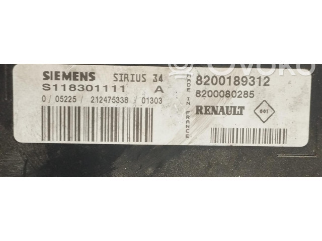 Комплект блоков управления 8200189312, 8200189312 Renault Clio II