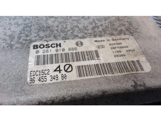 Блок управления двигателя 0281010886, 9645534980 Citroen C5