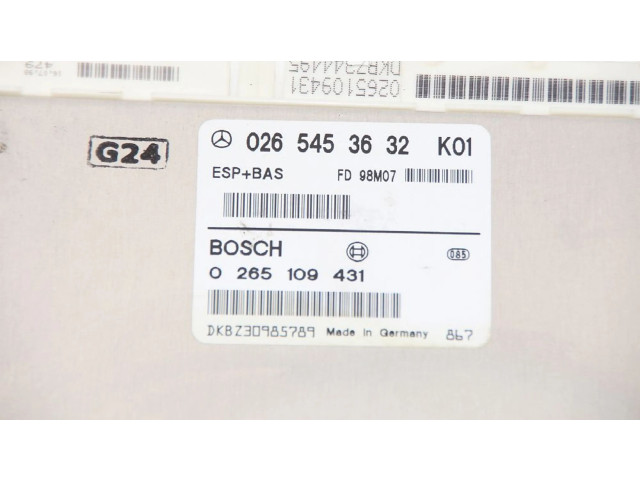 Блок управления АБС 0265453632, 0265453632 Mercedes-Benz A W168