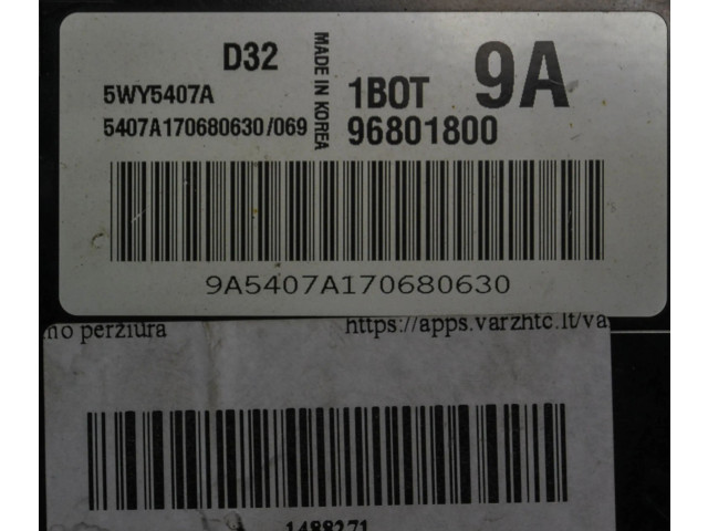 Блок управления двигателя 96801800, 5WY5407A Chevrolet Matiz