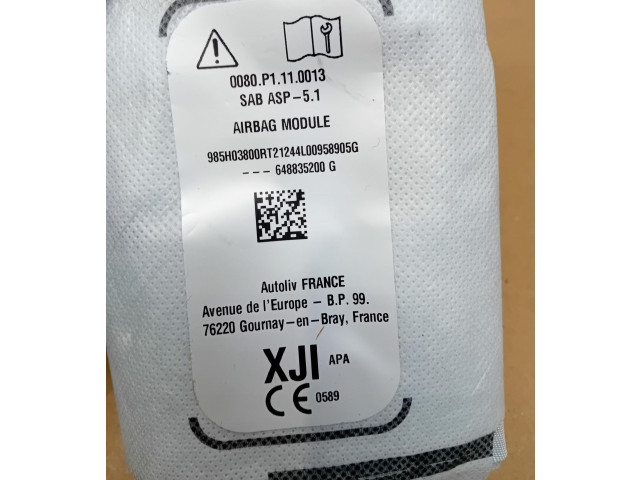 Подушка безопасности в сиденье 648835200G Dacia Sandero III