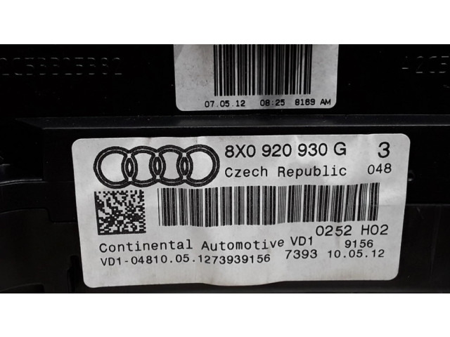 Панель приборов 8X0920930G Audi A1