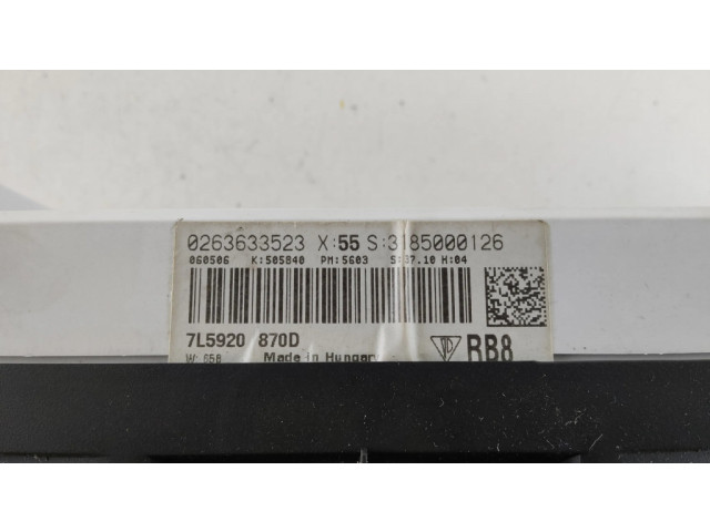 Přístrojová deska Porsche Cayenne (9PA) 2006 7L5920870D