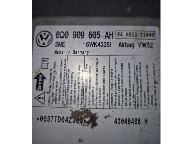 Блок подушек безопасности 6Q0909605AH, 04H023S2400   Volkswagen Caddy