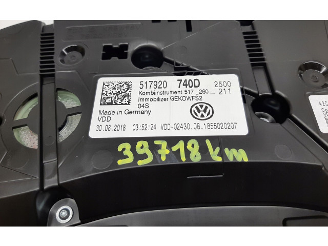 Панель приборов 517920740D, 39718KM Volkswagen Golf Sportsvan