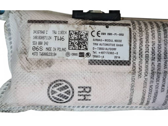 Подушка безопасности в сиденье 5E0880242 Skoda Octavia Mk3 (5E)