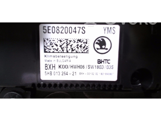 Блок управления климат-контролем 5E0820047S, 5E0820047SYMS Skoda Octavia Mk3 (5E)