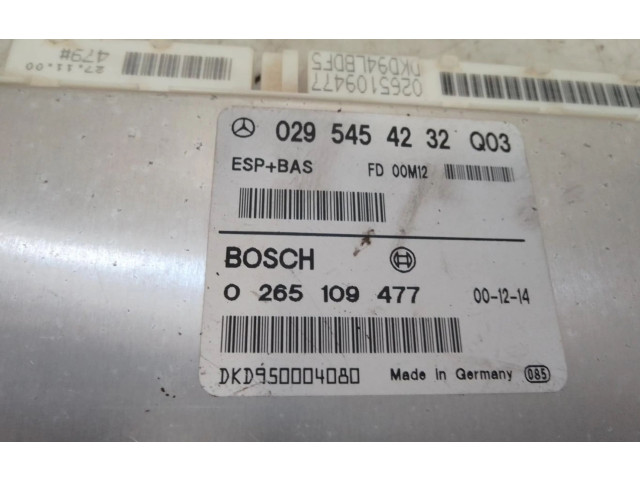 Блок управления АБС 0295454232   Mercedes-Benz A W168