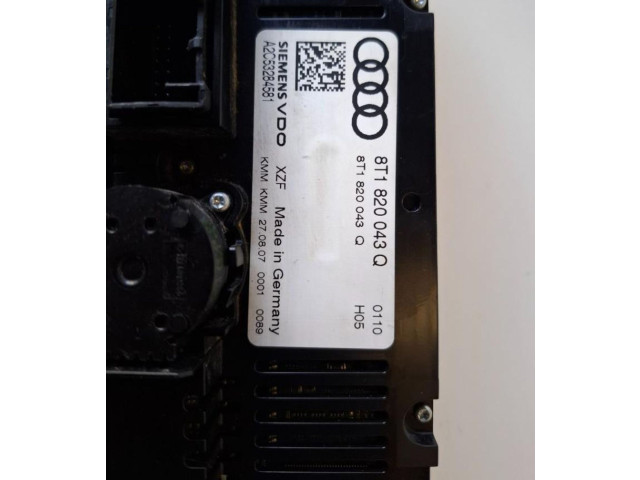 Блок управления климат-контролем 8T1820043Q   Audi A5 8T 8F