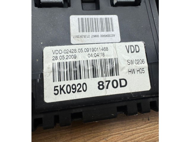 Панель приборов 5K0920870D, VDD02428 Volkswagen Golf VI