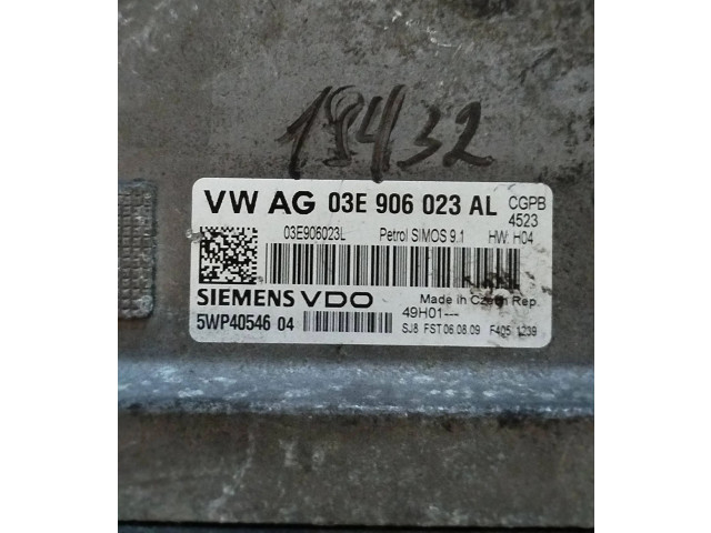 Блок управления двигателя 03E906023AL, 5WP4054604 Skoda Fabia Mk3 (NJ)