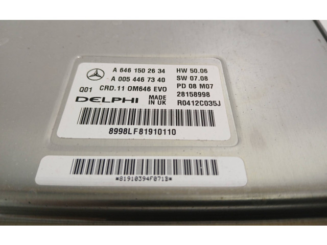 Řídící jednotka A6461502634, 28158998 Mercedes-Benz C W204 2009
